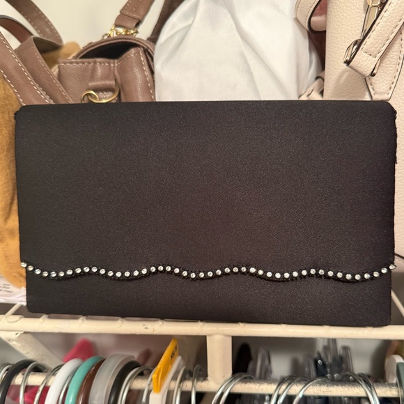 Black evening bag clutch/crossbody - Picture 1 of 3